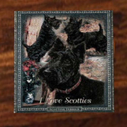 I Love Scotties Door Mat or Rug Wall Hanging