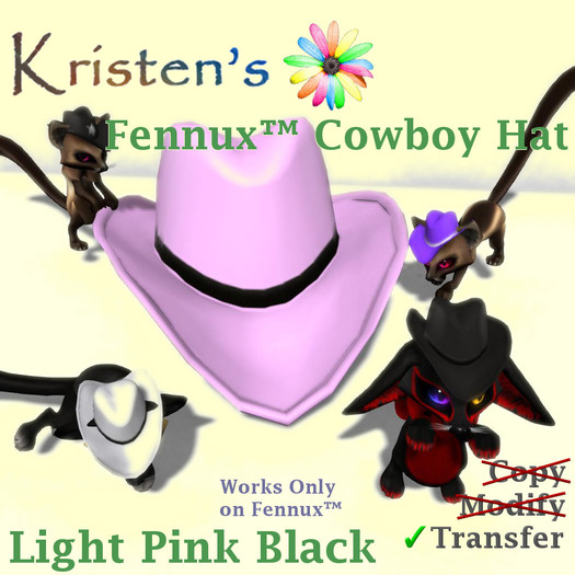 Kristen's @ - Fennux Cowboy Hat - Light Pink Black