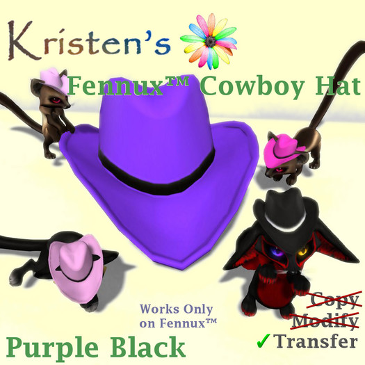Kristen's @ - Fennux Cowboy Hat - Purple Black