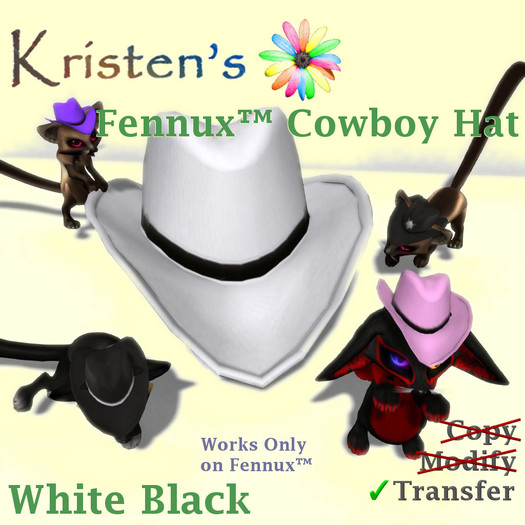 Kristen's @ - Fennux Cowboy Hat - White Black