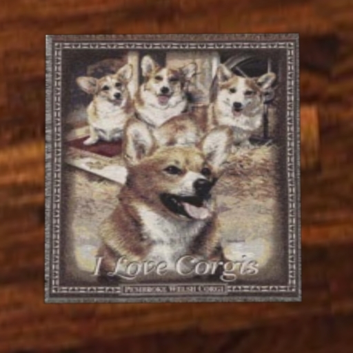 I Love Corgis Door Mat or Rug Wall Hanging
