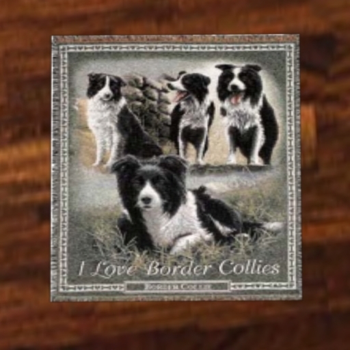 I Love Border Collies Door Mat or Rug Wall Hanging