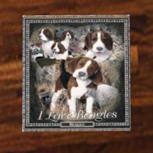 I Love Beagles Door Mat or Rug Wall Hanging