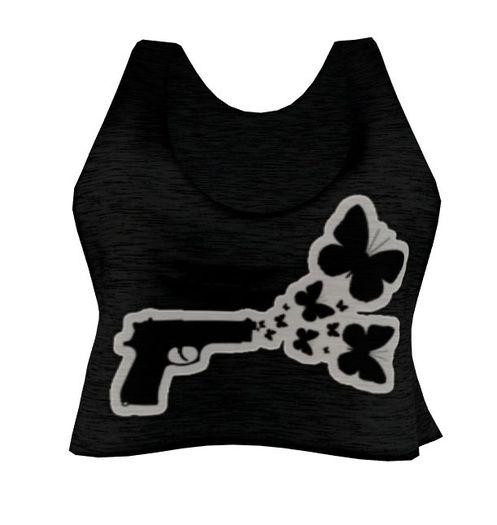 REVOLUTION - Loose Crop Tanks - Butterfly Gun