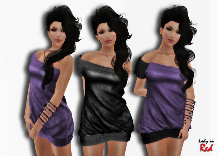 Lady in Red - Vanessa (lavender) - One shoulder Dress