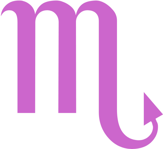 Scorpio Symbol Pink