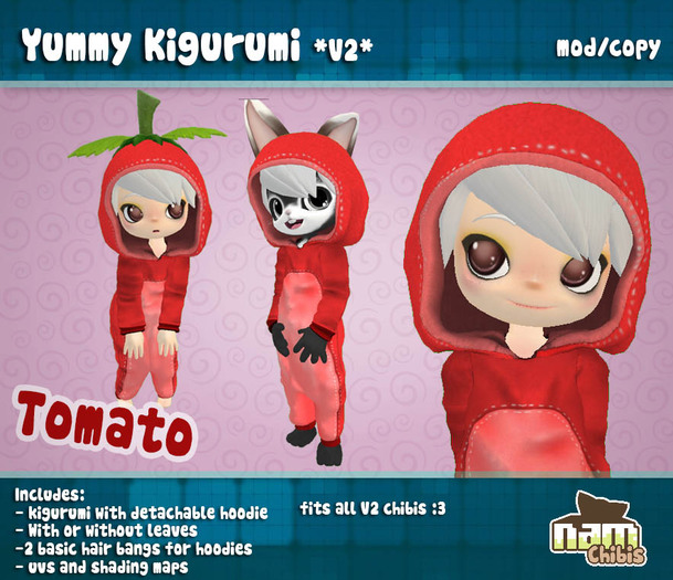 Second Life Marketplace NAM Yummy Kigurumi V2 Tomato