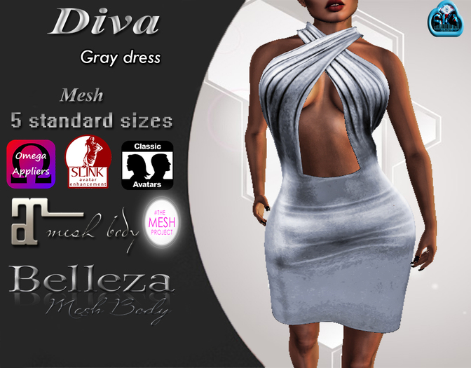 ::::Diva Dress:::: Gray