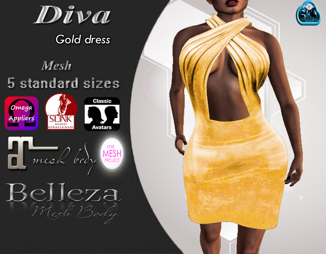 ::::Diva Dress:::: Gold