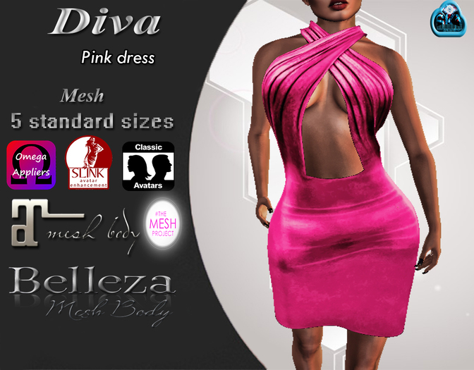 ::::Diva Dress::::Pink