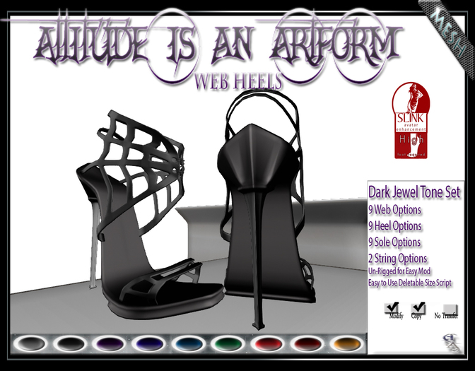 A&A Web Heels *slink* Dark Jewel (wear to unpack)