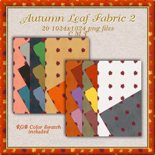 Autumn Leaf Fabric 2 x
