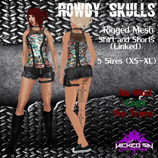 ^WSC^ Rowdy *Skulls* {Mesh}