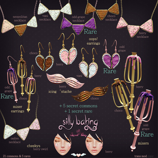 . Sweet Thing. Sillybaking Odd Grape Mixer Earrings RARE