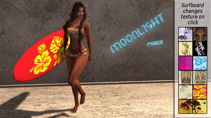 Moonlight Poses - Surfing - Single Pose
