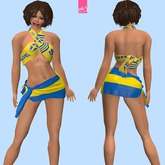 SWEDEN - "scarf & flag" outfit  (MESH)