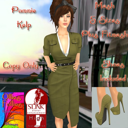 Pammie Dress Aqua ~OF~