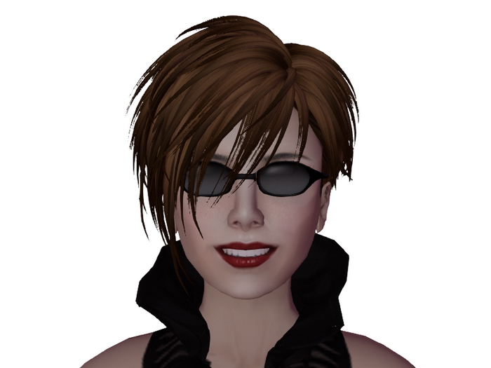 Black small flat sunglasses (visibility switch on click)