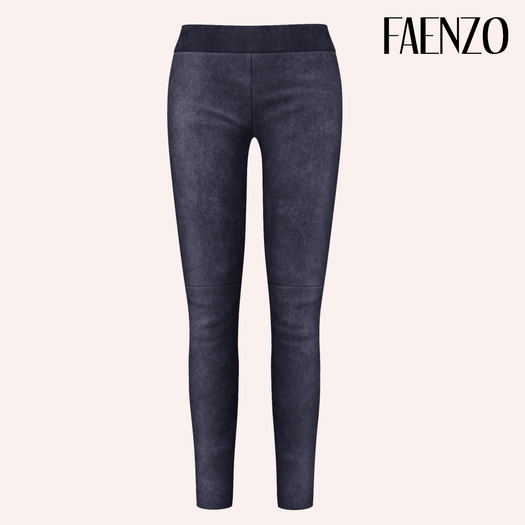 Faenzo Suede Leggings - Cobalt