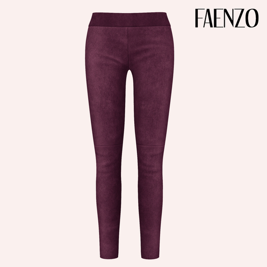 Faenzo Suede Leggings - Plum
