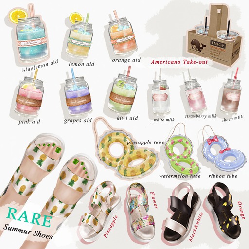 VCO - summer picnic ( Summer Shoes - Flower)* RARE