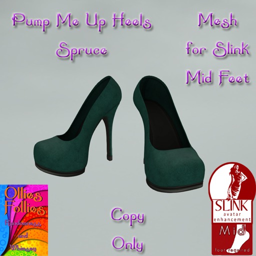 Pump Me Up Heels (Slink Mid) Spruce ~OF~