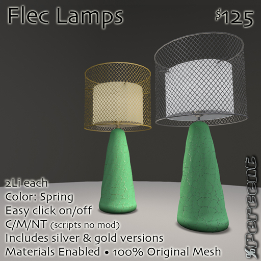 %Flec Lamps (spring set) *MESH* Delivery Box