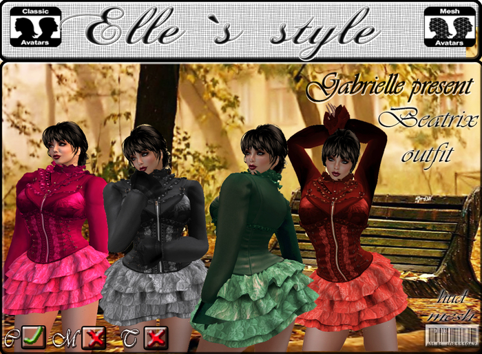 Elle`s style Beatrix outfit mesh&clasic avatar