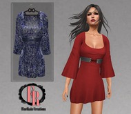 :: FineRain creations.::Floral Dress Blue