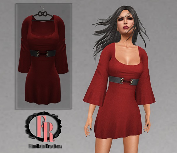 :: FineRain creations.::Coco Dress Red