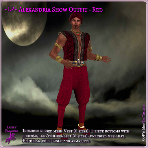 ~LP~ Alexandria Arabian Mens Outfit (Boxed) Red