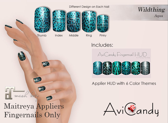 AVICANDY Wildthing Aqua - maitreya fingernails