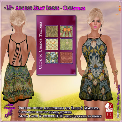 ~LP~ August Heat Dress (Boxed) Cloisters for SLink, Maitreya and Fitmesh