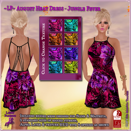 ~LP~ August Heat Dress (Boxed) Jungle Fever for Slink, Maitreya, and Fitmesh