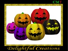Six Colored Jack-o-Lanterns