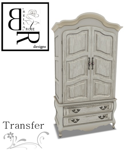 [BR] Ivory / Pink Vintage Armoire