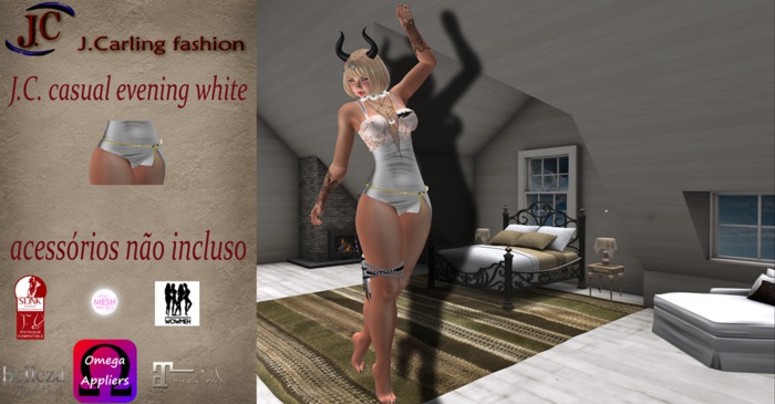 J.C casual evening white