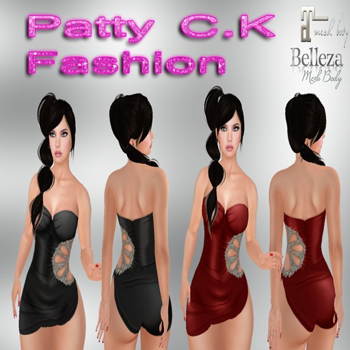 C.K Fatima vestidos vermelho e preto