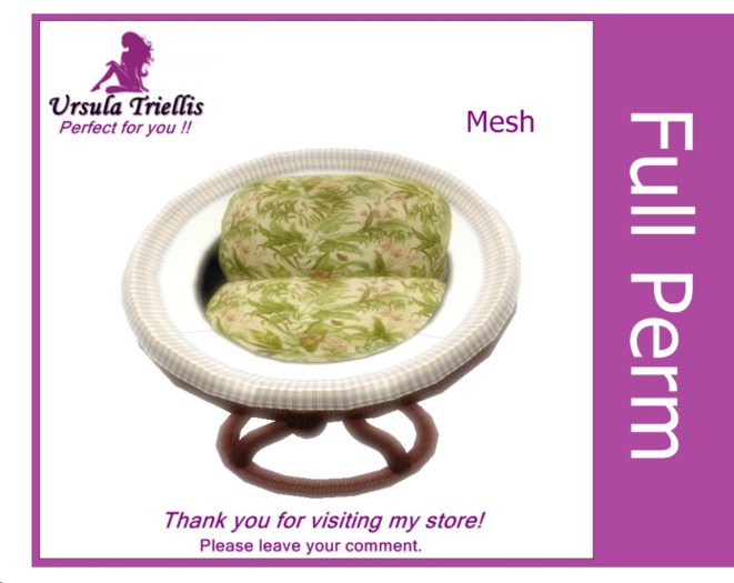 ***UT*** Mesh Rounded Garden Chair Full Perm