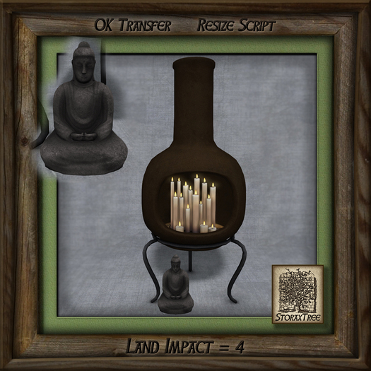 Chimenea C Mini w Candles Ab