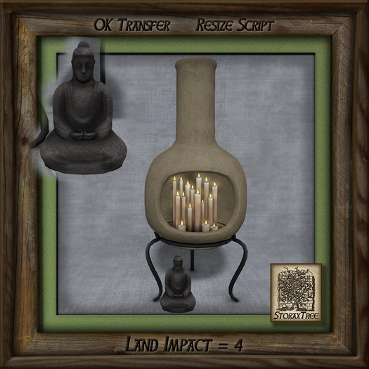 Chimenea C Mini w Candles Ag