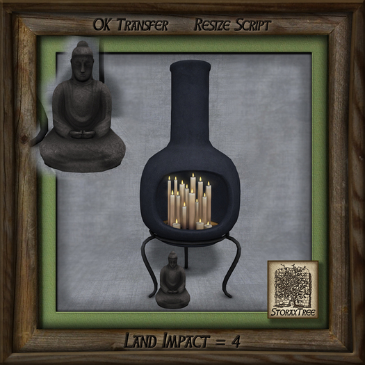Chimenea C Mini w Candles Ah