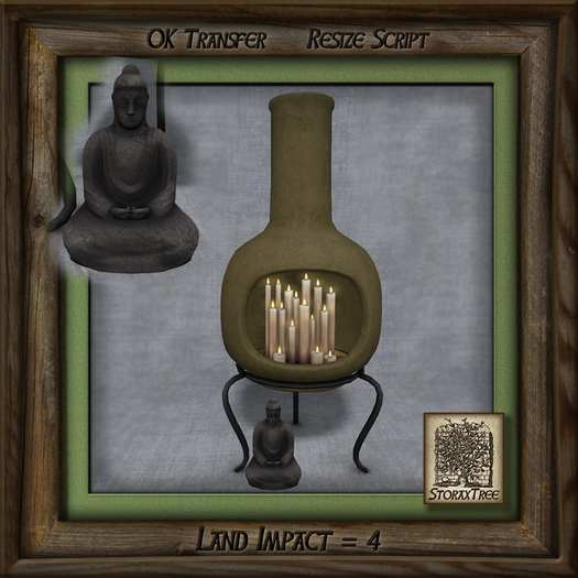 Chimenea C Mini w Candles Ai