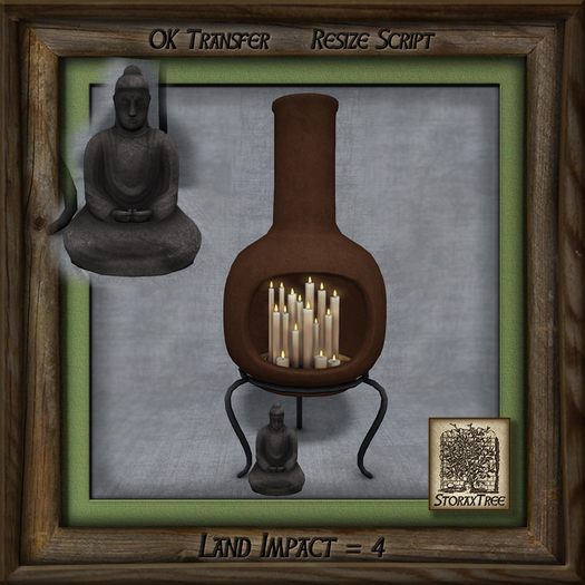 Chimenea C Mini w Candles Ak