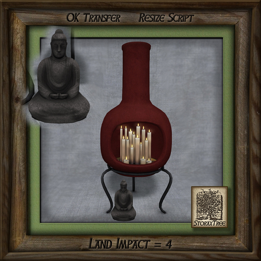 Chimenea C Mini w Candles Ap