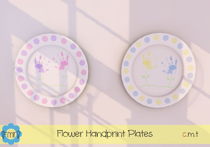 {FMN} Flower Handprint Plates