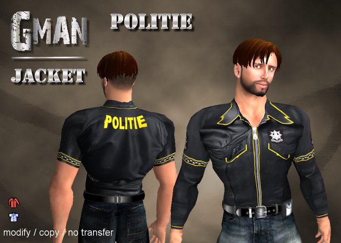 GMan Leather - Politie Jacket