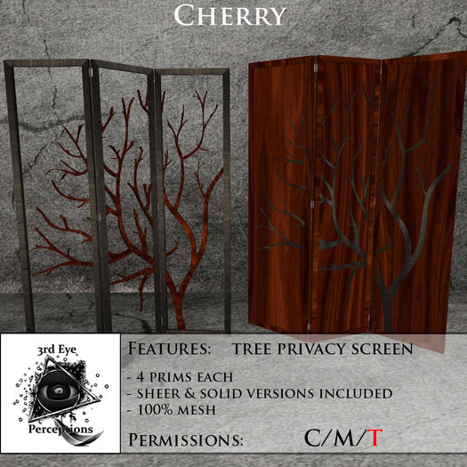 Tree Privacy Screen Set ( Cherry ) 