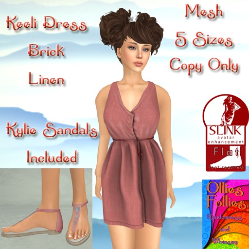 Keeli Dress Almond Linen ~OF~