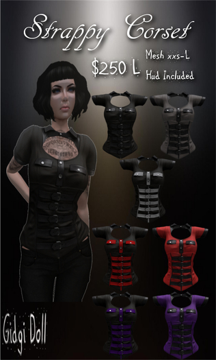 GidgiDoll Strappy Corset